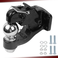 Pintle Hitch with 2-5/16” Trailer Ball, 8 Ton Combination Hitch with Mounting