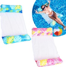 2 Pack Pool Float Water Hammock for Adults, Inflatable hammock for Swimming Poo