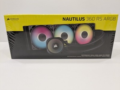 NEW - CORSAIR Nautilus 360 RS ARGB Liquid CPU Cooler - Black - Factory Sealed