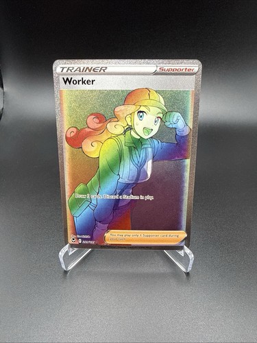 Pokémon Worker Rainbow Secret Rare Silver Tempest 209/195 NM English