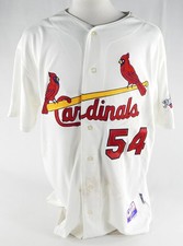 2009 St. Louis Cardinals Blaine Boyer #54 Game Issued White Jersey MLB ASG Patch