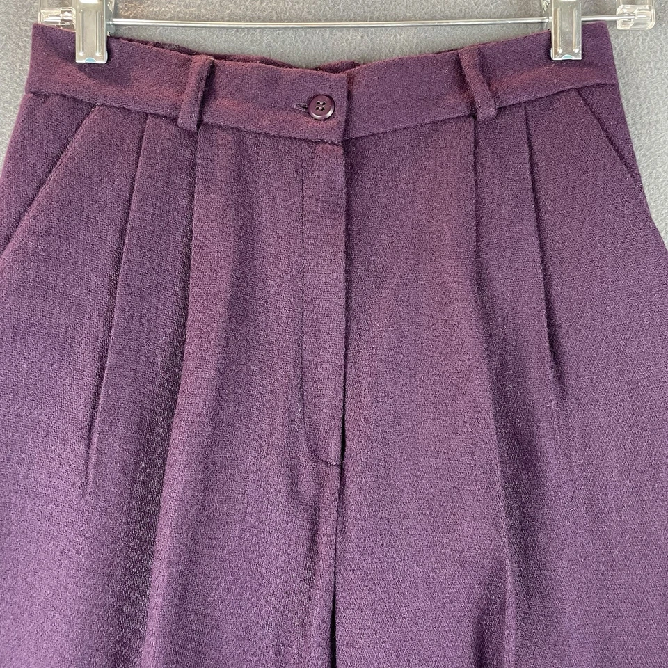 Pantalones De Colección Worthington 100% Lana Talla 8T Púrpura Pierna Ancha Cintura Elástica Forrados Pesados Foto 2 de 4