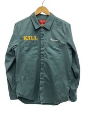 Supreme Long Sleeve Shirt M Cotton GRN