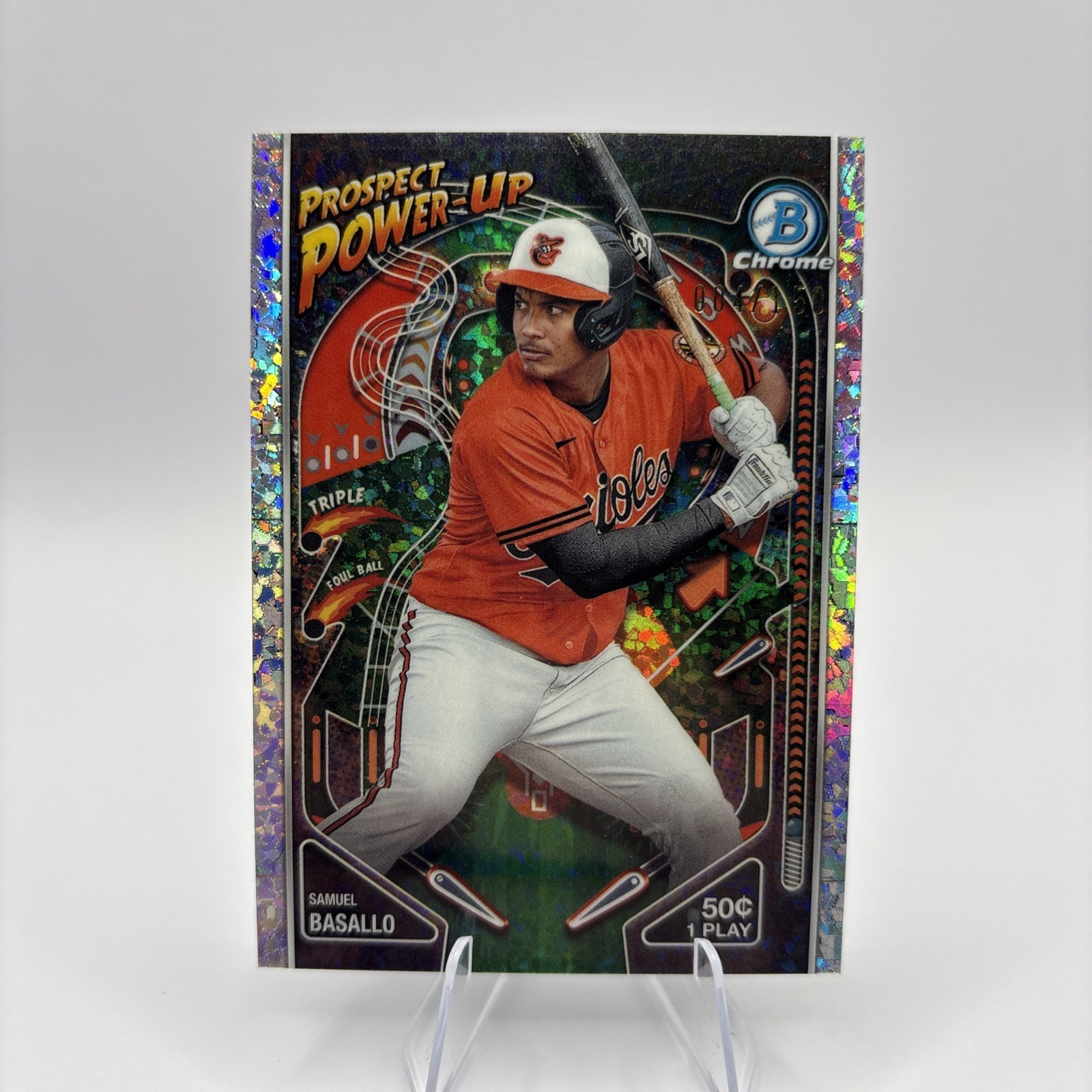 2024 Bowman - Prospect Power-Up Samuel Basallo #PP-8 Mini-Diamond Refractor /150