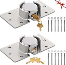 2 Pack Van Door Lock, 73MM Heavy Duty Solid Steel Hidden Shackle Padlock and Has
