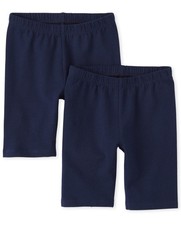 girls Mix and Match Bike Shorts Pants, Tidal 2 Pack, Large US