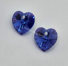 Swarovski Crystal Sapphire AB Heart 6202 Pendant; 14mm or 18mm; September