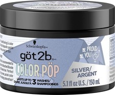 Got2b Color Pop Semi Permanent Hair Color, Silver Hair Colour Mask, 5.1oz