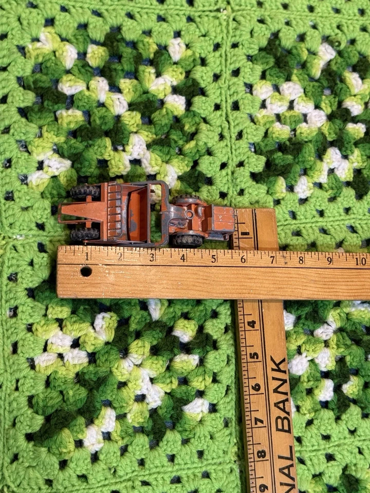 Vtg Matchbox King Size #6 Allis Chalmers Motor Scraper Lesney Orange DieCast - Image 3 of 4