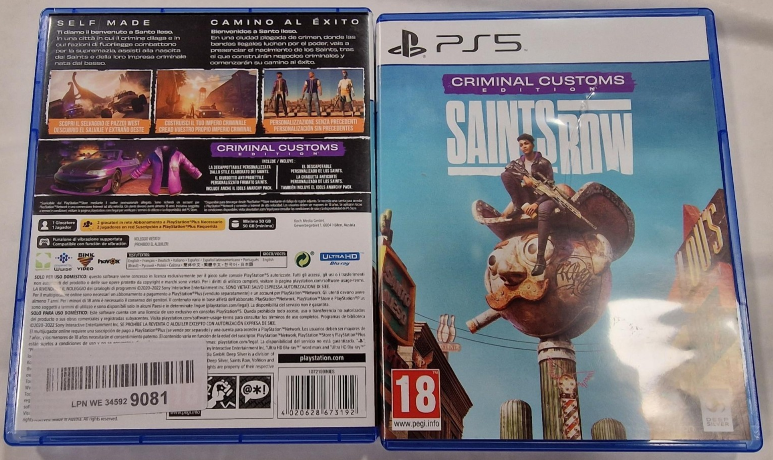 SAINTS ROW - Criminal Customs Edition PS5 EU IMPORT USED/Damaged case