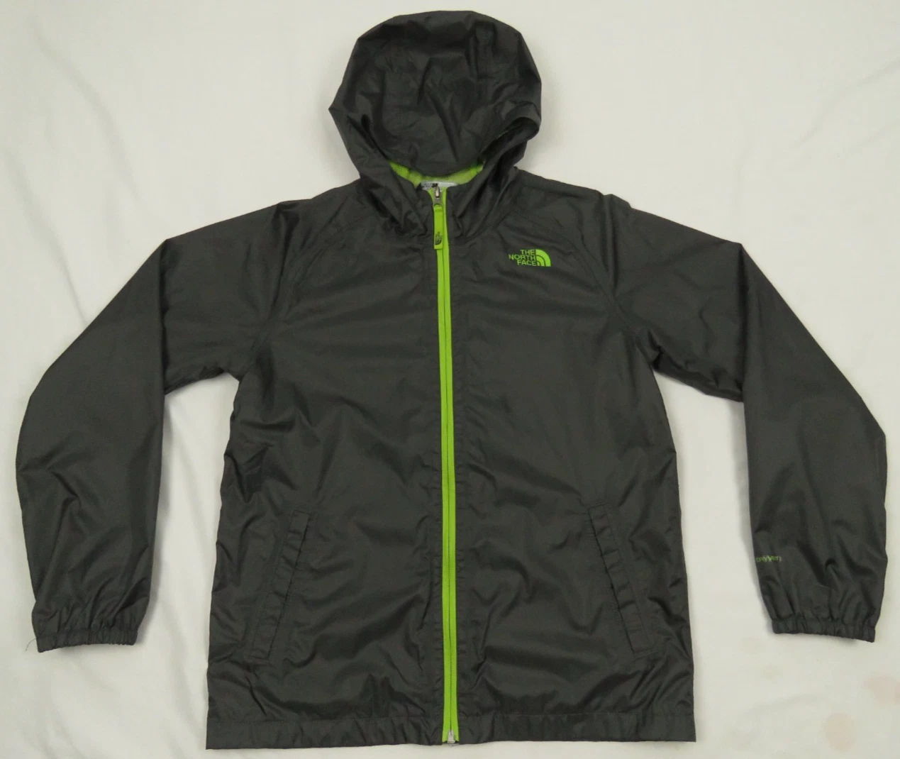 NWOT The North Face TNF Dryvent Rain Wind Boys Youth Hooded Full Zip Coat Jacket