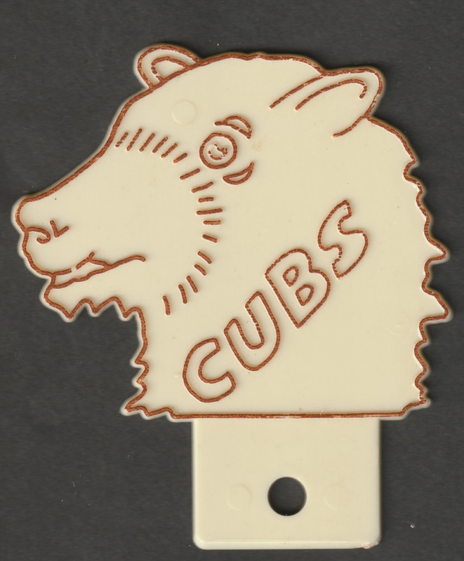 Vtg 1952 Chicago Cubs Baseball Emblem Ice Scraper McDonald MFG Car Bicycle - EX