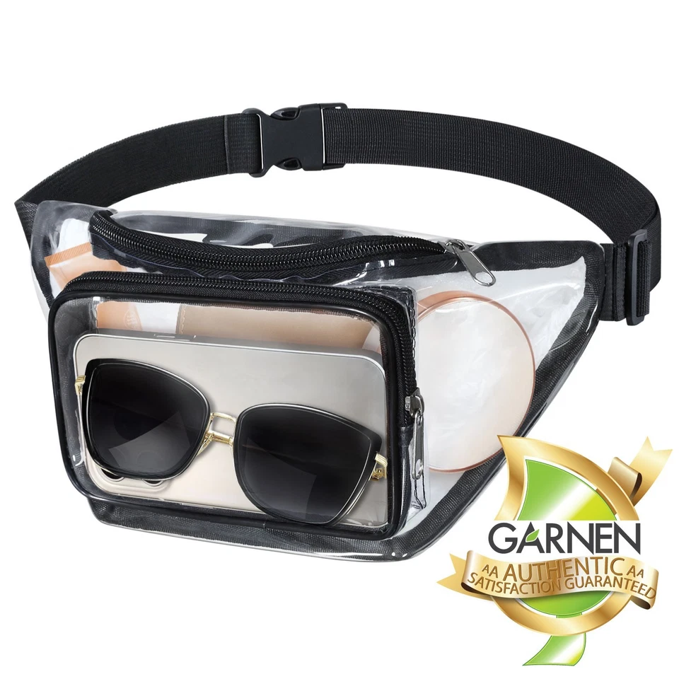 Garnen Clear Fanny Pack Stadium Approved, Crossbody Fanny Pack Waist Bag Pouch