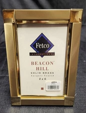 Fetco International Beacon Hill Solid Brass Lacquer Coated Picture Frame NIB