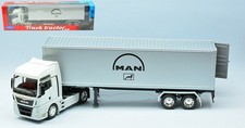 MODELLINO CAMION STATICO WELLY SCALA 1:32 MAN TGX XXL TRACTOR W/SILVER TRAILER