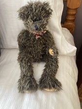 Collectible Vintage 1993 TY 12" Brown Plush Teddy Bear - Handmade  Articulated
