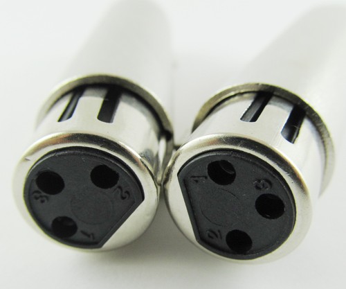 Adaptador de audio de micrófono de bloqueo 3 piezas Conector Connon XLR hembra a hembra - Imagen 2 de 3