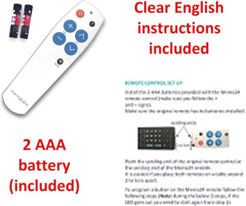 Memo24 Big Button TV Remote Control Replacement, Ideal for Elderly and Seniors. - Picture 5 of 7