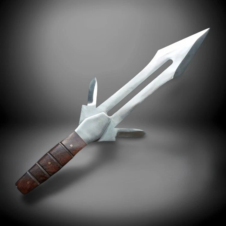 Cuchillo guerrero de acero D2 hecho a mano, cuchillo klingon Full Tang Star Trek hecho a mano Foto 2 de 4