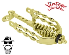 ORIGINAL F&R Vintage Lowrider Gold Double Flat Twisted Suspension Fork Slammer