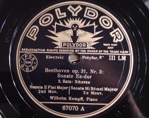 Wilhelm Kempff Polydor Elly Ney Trio Beethoven Piano Concerto 3 German 3x78rpm - Picture 3 of 6