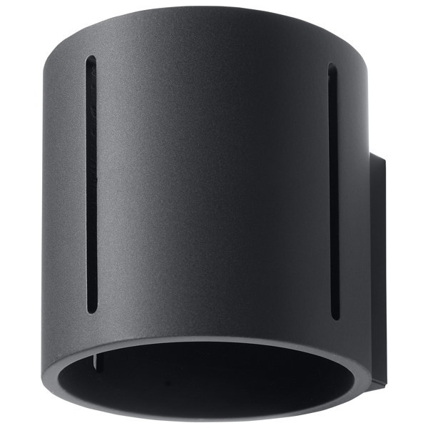 Modern Schwarz Wandlampe Inez 1 G9 Wandleuchte Rund Aluminium Spot-Strahler Flur-image