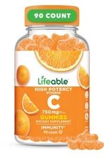 Lifeable Vitamin C Gummies for Adults | 750mg | Great Tasting Orange Flavor V...