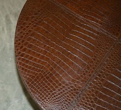 STUNNING FENDI CROCODILE / ALLIGATOR BROWN LEATHER PATINA COFFEE