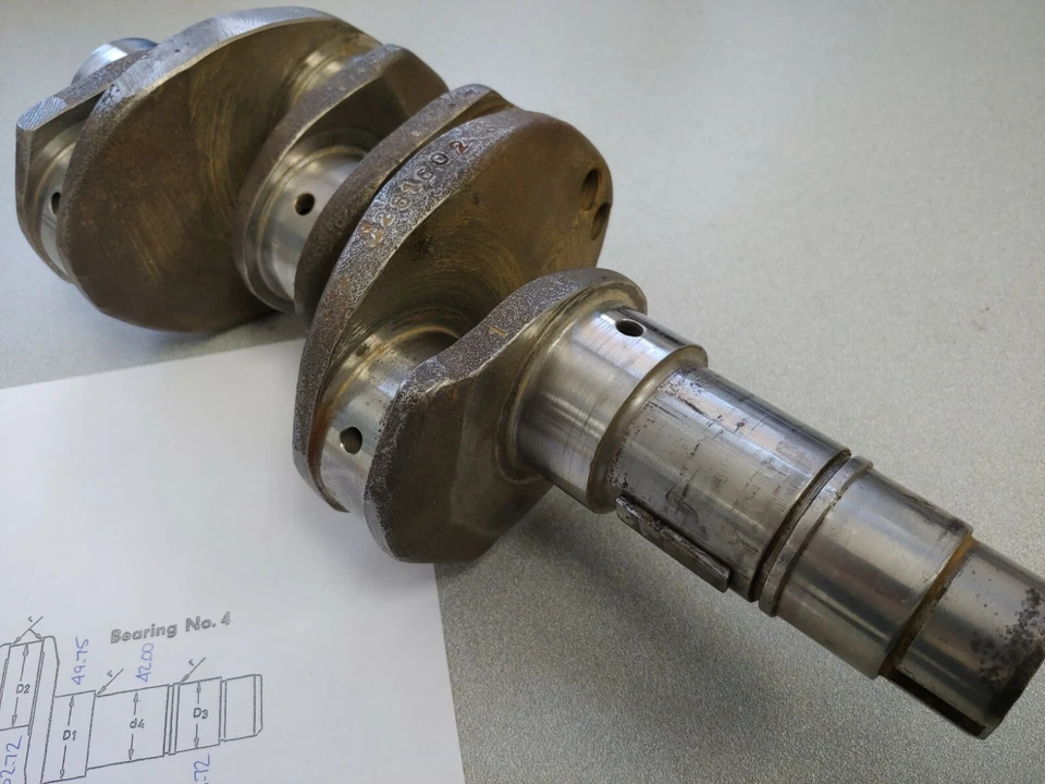 USED ORIGINAL GENUINE PORSCHE 356A 356B CRANKSHAFT 1958-63 NLA 281602 - Изображение 3 из 4