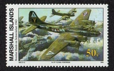 MARSHALL ISLANDS, SCOTT # 471, MNH BOMBER RAIDS OF SCHWEINFURT 1943, WWII