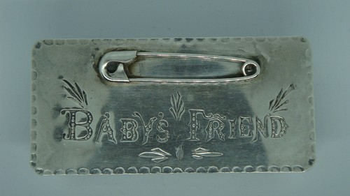 VINTAGE GOULD & LEWIS STERLING SILVER BABY'S FRIEND PIN BOX, BROOKLYN 1940'S 2.5 - Picture 3 of 7