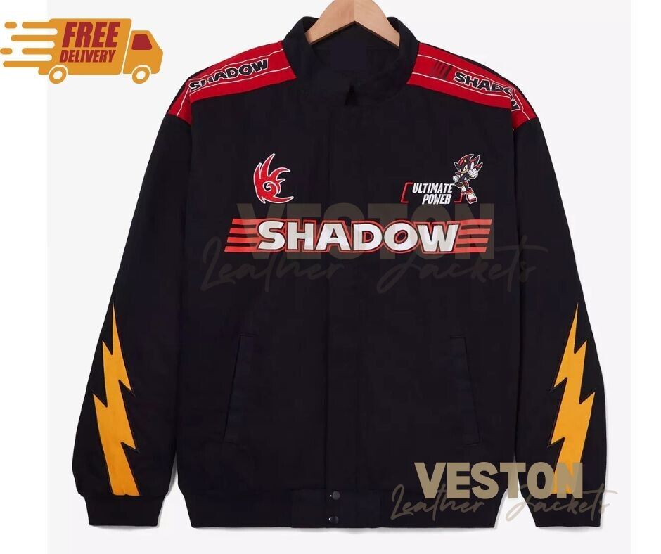 Sonic the Hedgehog Shadow Flaming Racing Black Jacket | eBay Sonic the Hedgehog Shadow Flaming Racing Black Jacket | eBay
