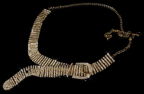 Cinturón De Cadena De Moda Cinturón De Cintura Cinturón De Cadera Con Strass - Imagen 5 de 10