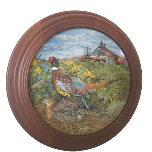 The Pheasant`1986 1St Issue Birds Series`Collectors Plate`Knowles WithWood Frame - Picture 3 of 8