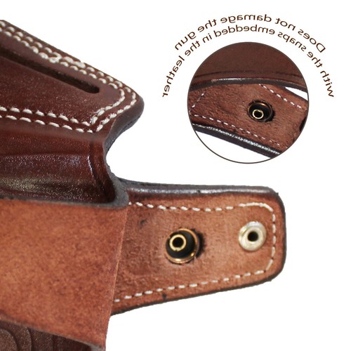 Handmade Leather OWB Carry Two Slot Thumb Break Holster For Pistols - Picture 53 of 61