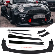Front Bumper Lip Spoiler Splitter Glossy Black For Mini Cooper Paceman