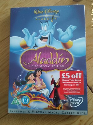 Disney Aladdin 2 Disk Special Edition Dvd Factory Sealed With Rare Slipcase Ebay