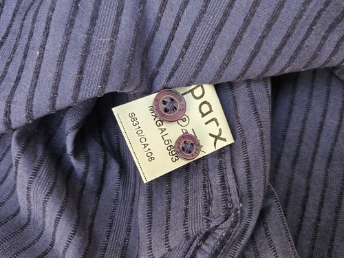 Parx Men Shirt Long Sleeve Blue Collared Button Front Casual Shirt Size 38cm - Bild 11 von 11