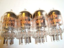 One Quad Military 5654 6AK5  Tubes, By Raytheon, Black Plate, Good Ratings