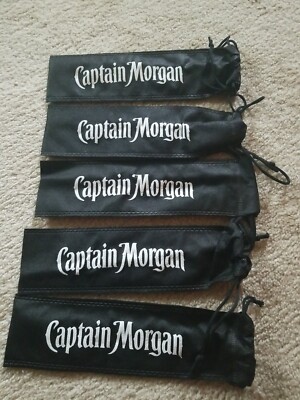 Captain Morgan Promo Stainless Steel Straw w/Bag Lot of 5 - R525