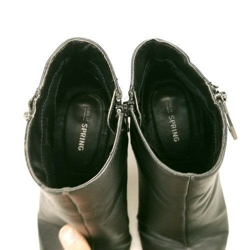 Women's Ankle Boots Size 9 Black Synthetic Leather Side Zip Call It Spring - Picture 12 of 12