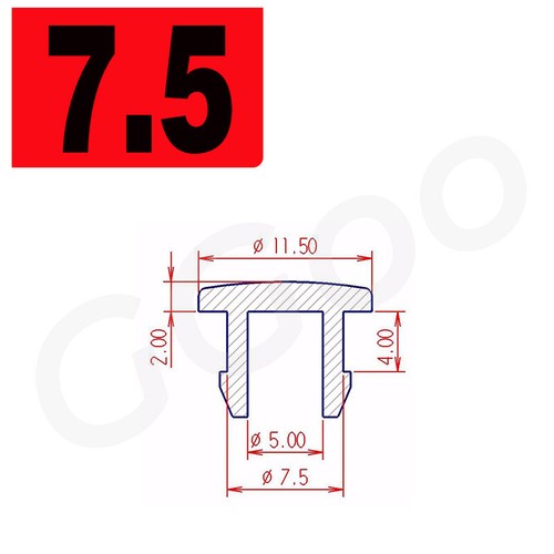 Black Snap-On Hole Plug Silicone Rubber Blanking Seal Bung Pipe Tube 2.5-60.6mm - Picture 15 of 59