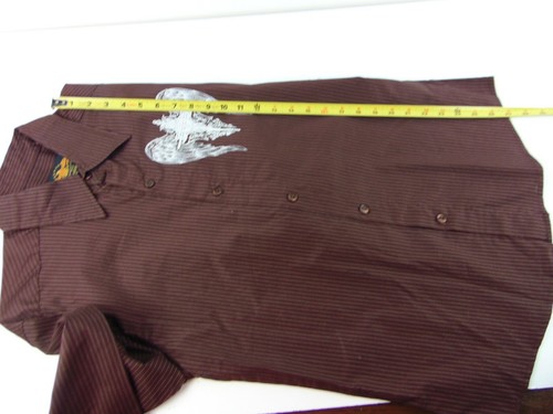 El General 1/2 Sleeve Brown Button Up Shirt Mens M Nwot - Picture 6 of 9