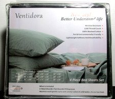 Oeko-Tex Standard 100 - Ventidora 4 Piece Full Size Sheet Set - Charcoal Gray