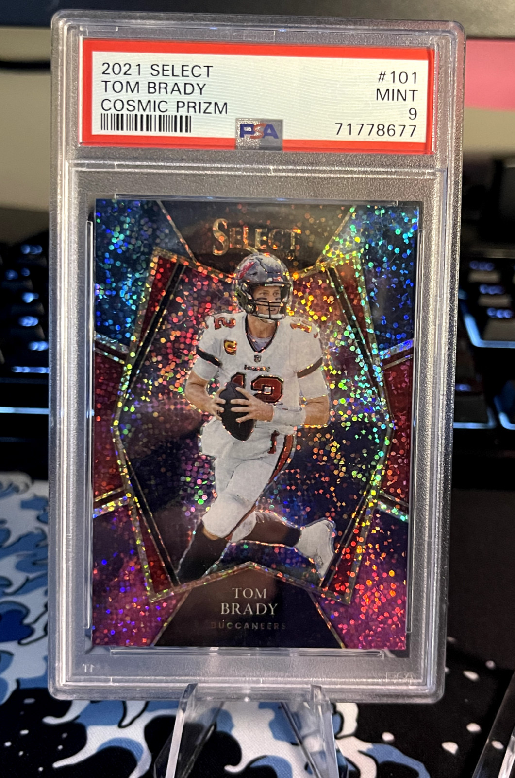 2021 Panini Select Tom Brady Cosmic Premier Level Bucs #101 PSA 9