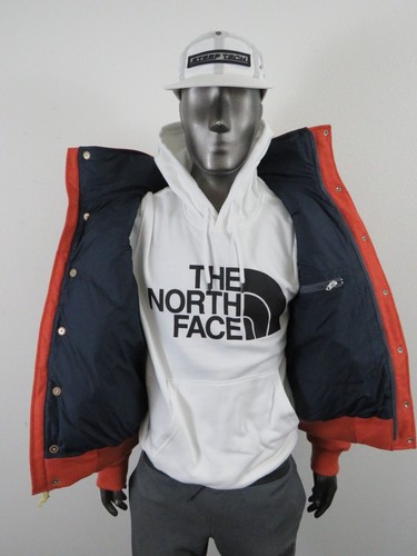 NWT Mens The North Face Brown Label Wool Larkspur Down Insulated Jacket - Orange - Picture 9 of 15