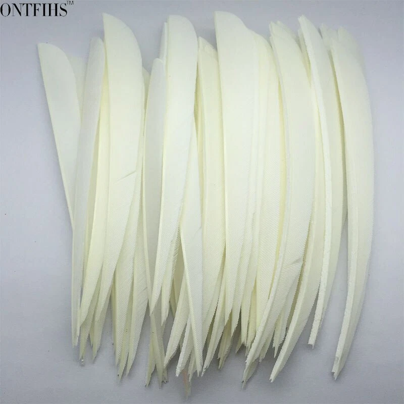 50 peças palhetas parabólicas brancas de 5 polegadas flechas penas fletching RW LW - Imagem 2 de 4
