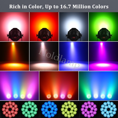 Par Light CAN 18LED RGBW 300W Stage Lighting Beam DMX Strobe Disco Party Club - Picture 3 of 13