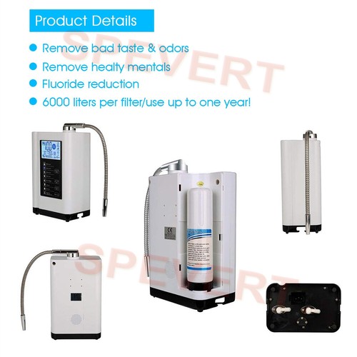 Alkaline Water Ionizer Purifier Machine Touch LCD Control 6000L Washer Display - Picture 14 of 15