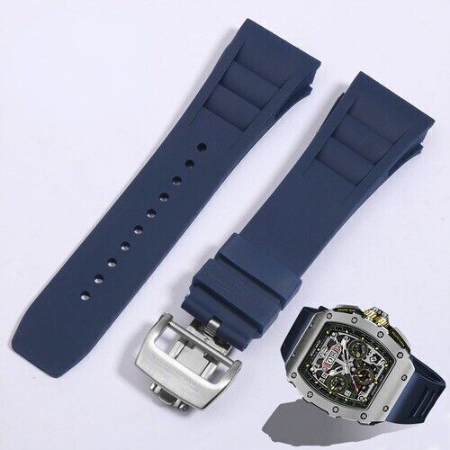 Strap 25*20mm RM011 Bracelet Rubber Silicone Watchband For Richard Mille RM011 - Picture 37 of 44